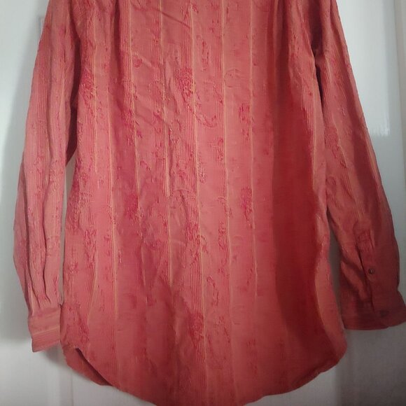 The Territory Ahead Rust/Gold Paisley Textured L-Sleeve Button Men's Shirt XL - Picture 8 of 10